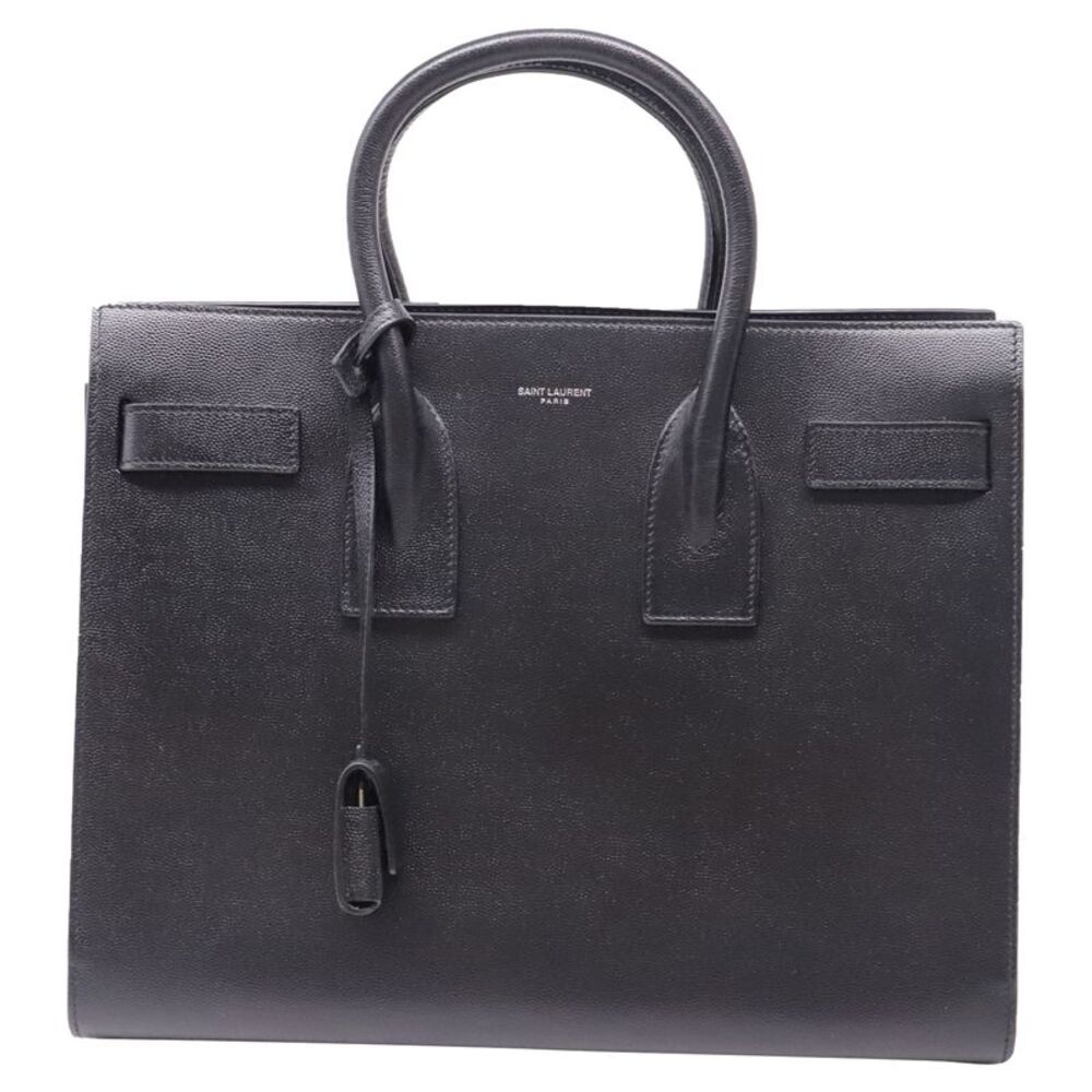 Saint Laurent Sac de Jour Tote Bag in Black Leather